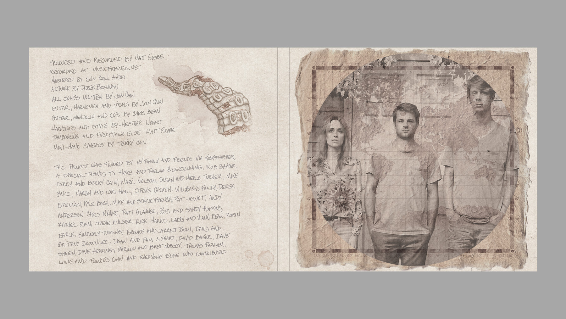 Album artwork - inside - Ozark Pappy 'If Our Boat Begins to Sink'