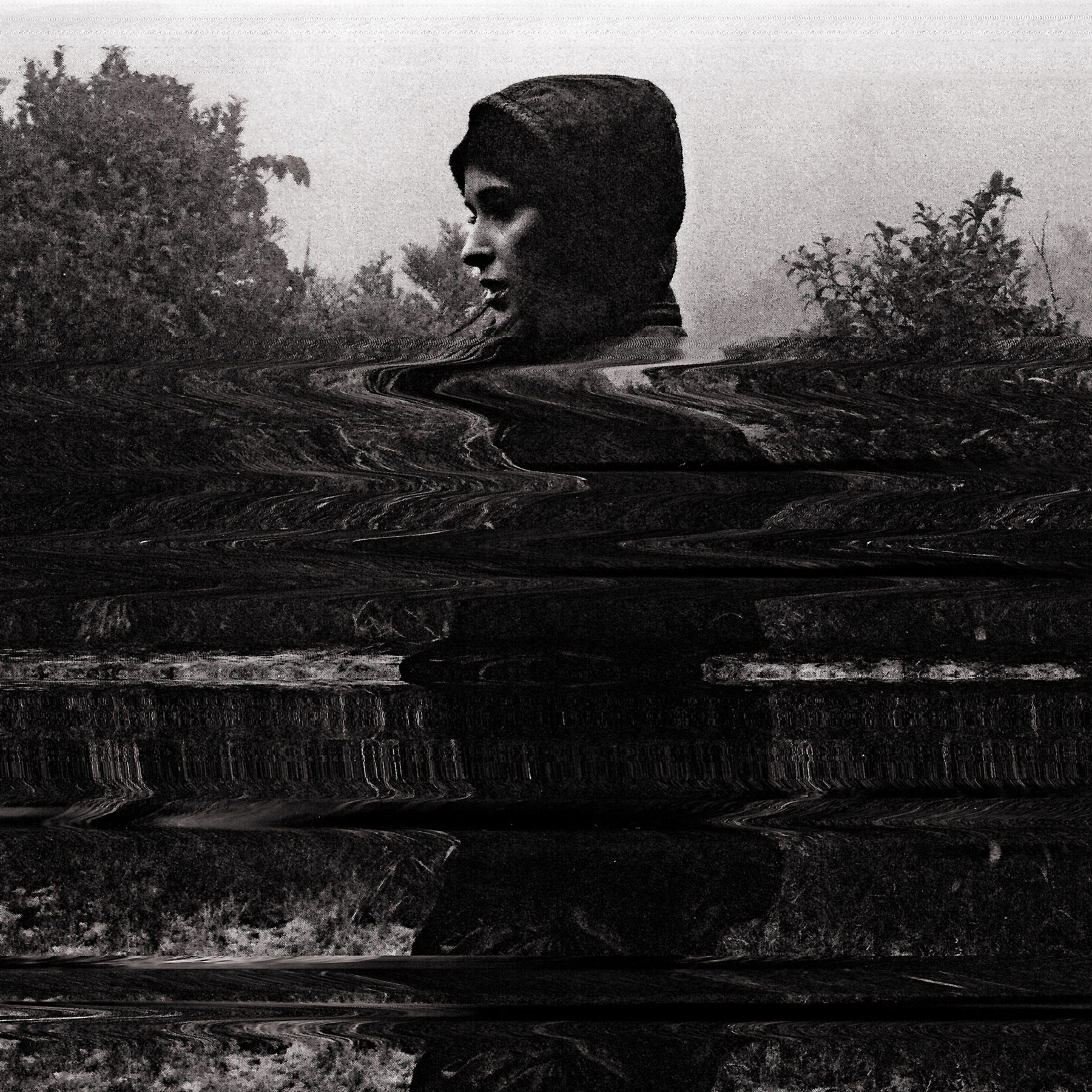 H.N. Brennan artist portrait - featuring scanner distortion